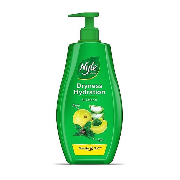 Nyle Naturals Dryness Hydration Shampoo| For Dry & Frizz Free Hair | With Tulsi, Amla and Aloe Vera|Gentle & Soft Shampoo | For Men & Women | 800ml