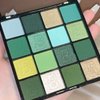 St Patricks Day Green Eyeshadow Palette, 16 Colors Green Glitter Matte Eyeshadow Makeup Palette,Forest Green Yellow Colorful Eye Shadow Plattet Highly Pigmented Waterproof Dark Eyeshadow Pallete
