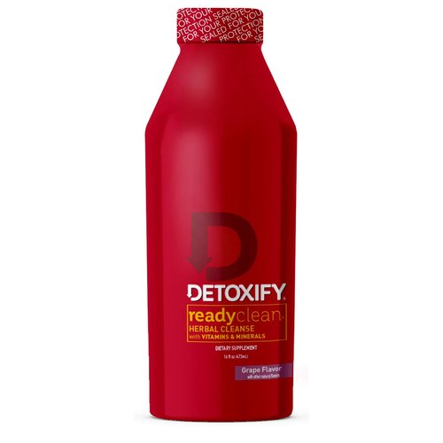Detoxify – Ready Clean Herbal Cleanse – Grape– 16 oz – Formulated Herbal Detox Drink – Milk Thistle Seed Extract & Burdock Root Extract – Plus Sticker