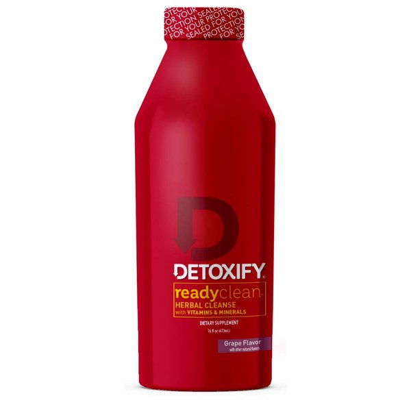 Detoxify – Ready Clean Herbal Cleanse – Grape– 16 oz – Formulated Herbal Detox Drink – Milk Thistle Seed Extract & Burdock Root Extract – Plus Sticker