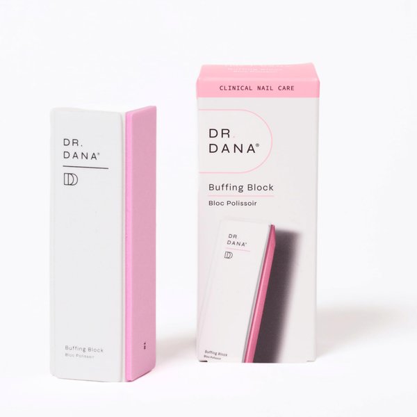 Dr. Dana Nail Buffing Block Set - Gently Smooth, Shine, and File Natural Nails with Professional Buffer (3 Sided Grit) - Also Includes Replacement Grits - Ideal for Fingernail & Toe