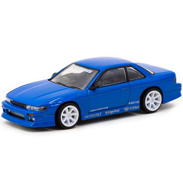 (S13) Vertex RHD (Right Hand Drive) Blue Metallic Global64 Series 1/64 Diecast Model by Tarmac Works T64G-025-BL