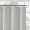 Madison Park Anna Sheers Shower Curtain, Textured Striped Accent Design, Modern Mid-Century Bathroom Decor, Machine Washable, Fabric Privacy Screen 72x72, Grey