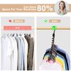 HOUSE DAY Closet Organizers and Storage, Magic Space Saving Hangers, Multi Hanger Closet Organizer with 7 V-Shaped Groove, College Dorm Room Essentials, Closet Storage Organization for Wardrobe