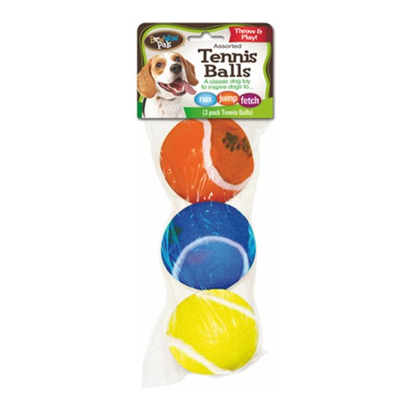 Bow Wow Tennis ball, 3-Pack, 2-1/2-Inch