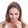 DINPREY Boho Hadband Paisley Bandana Head Wraps Sport Yoga Sweatbands Flower Printed Hairband Tie Dye Head Bands Wide Cotton twist headbands for women (4 Colors Pack B)