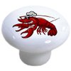 Lobster Chef Ceramic Cabinet Drawer Knobs (Set of 3 Knobs)