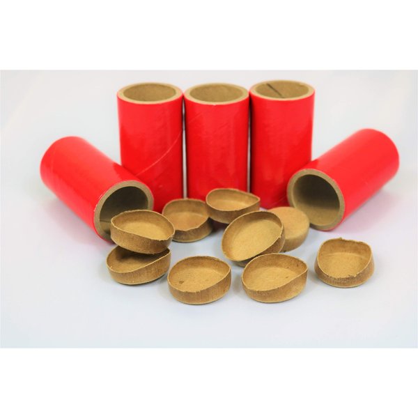 PyroBuild 25 Thick WALLED SALUTE Firework Tubes Shells 1" x 2-1/2" x 1/8" & 50 Paper plugs