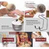 Shaving Set, 3in1 Pure Badger Hair Shaving Brush Natural Solid Wood Handle and Stainless Steel Shaving Stand with Shaving Bowl Dia 3.2 inches for Men Wet Shaving by Anbbas