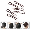 Canomo 36 Pieces Plastic U Shaped Hair Pins Hair Style Grip Pins Fast Spiral Hair Braid Twist Styling Clips for Girls and Women(Black and Brown)