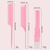 TsMADDTs Comb Set, 3Pcs Hair Combs, Fine Tooth Rat Tail Parting Combs and Lift Teasing Comb for Women and Men Hair Pick& Styling