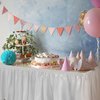 DecorRack Table Skirt, 29 in x 14 ft -BPA Free- Plastic Tableskirt, Disposable, Reusable, Rectangular Tablecloth Skirt, White (1 Pack)