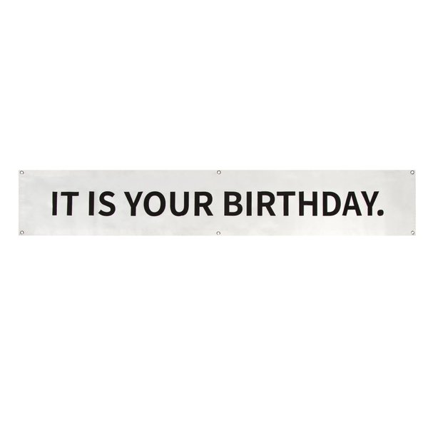 It Is Your Birthday Banner The Office Merchandise Banner, The Office Vinyl Banner 6 x 1 ft with Metal Hanging Grommets for The Office Birthday Party Supplies, Party Decorations