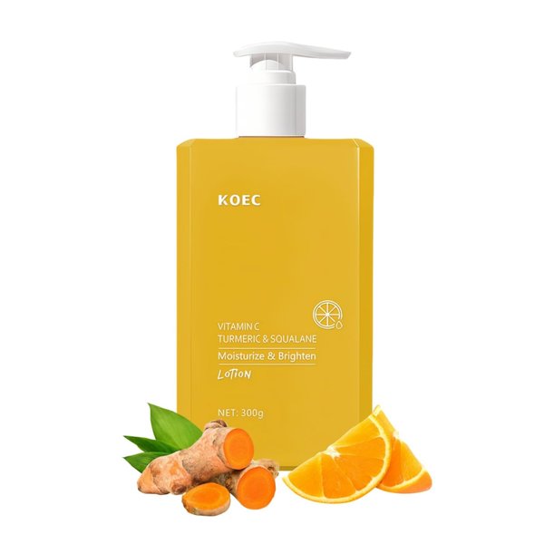 BSMKCL Turmeric & Vitamin C Cream Face Body Lotion - Firming and Moisturizing Skin Care (300ml)