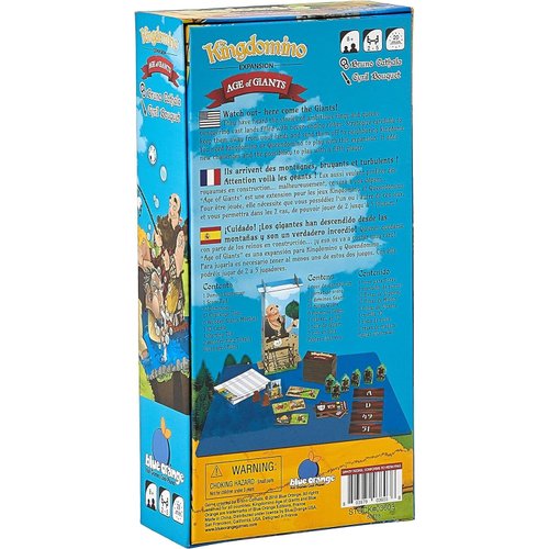 Blue Orange Games Kingdomino Age of Giants Expansion - Kids, Family or Adult Strategy Board game extension for award winning Kingdomino or Queendomino games - 2 to 5 players. Recommended for ages 8+
