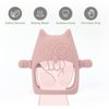 Drop Resistant Silicone Baby Teether Toy for 3+ Month Infants, Baby Chew Toy for Sucking Needs, Hand Pacifier for Breast Feeding Babies, BPA Free (Dusty Lilac)