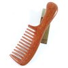 Wooden Wide Tooth Comb for Women Men Kids, Anti-static Detangling Hair Comb for Curly Fine Straight Wet Dry Hair, Natural Sandalwood Styling Comb