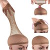 Dreamlover Mesh Wig Cap for Women, Hair Net for Halloween Wig, Wig Cap for Long Hair, Brown, 2 Pieces