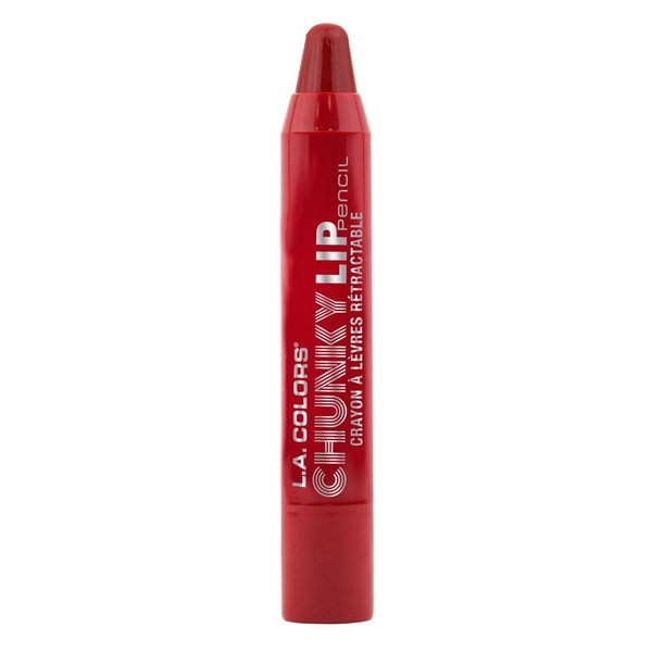 L.A. Colors Chunky Lip Pencil, Deep Red, 0.04 Ounce