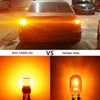 PHINLION 7443 Amber LED Turn Signal Light Bulbs Super Bright 3014 72-SMD T20 7440 7444 LED Yellow Bulb for Turn Signal Blinker Parking Light