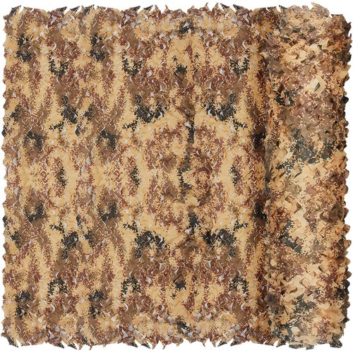 iunio Camo Netting Camouflage Netting, Camo Net Bulk Roll Camouflage Mesh Nets for Hunting Blind Deer Stand Military Party Decorations Sunshade Camping Shooting (6.5ftx4.9ft, Desert Digital)