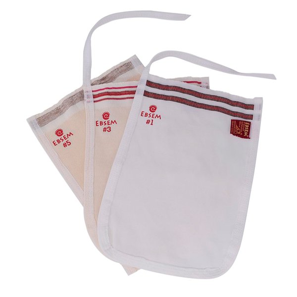 EBSEM 3 Different Gloves Turkish Bath Hamam Hammam Spa Exfoliator Peeling Kese Mitt Face, Body, Foot Exfoliating Gloves
