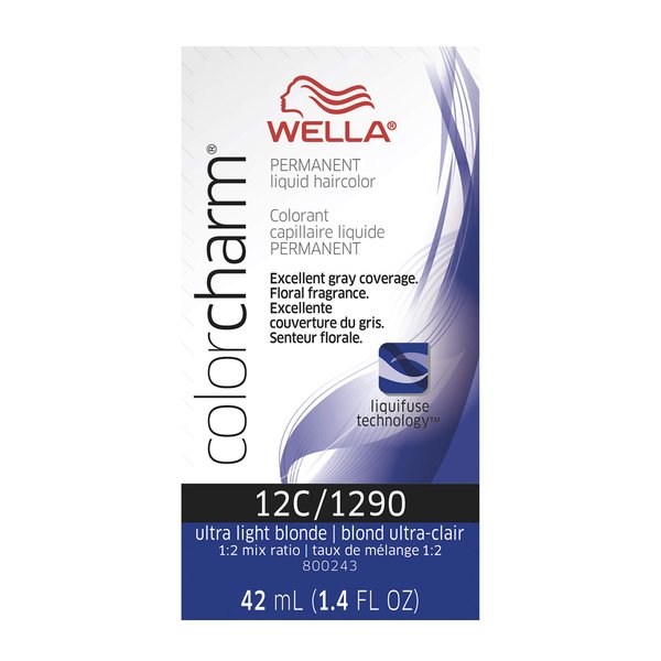WELLA Color Charm Permanent Liquid Hair Color for Gray Coverage, 12C Ultra Light Blonde