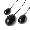 4Pcs Set Jade Yoni Eggs Stick,3 Pcs Drilled Natural Obsidian Quartz Crystal Jade Eggs Massage Stone + 1 Pcs Massage Stick for Women Kegel Exercise Strengthen Pelvic Floor Muscles
