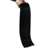 Sunny Black Sew in Hair Extensions 24inch Human Hair Weft Jet Black Hair Extensions Real Human Hair Sew in Black Weft Hair Extensions for Women Add Hair Length 100G