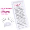 Lash Spikes Extension D Curl Mixed Tray Fairy Lashes Premade Spikes Eyelash Extensions Super Thick Spikes Individual Lashes Preamde Fans (D Curl, 8-14mm)