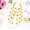 Kunyeah Flower Headband for Girl Daisy Tassel Headpiece Bohemian Hair Band Floral Bandana Party Hair Accessories for Women (Yellow)