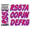 STIFFIE Whipline Red/Purple 3" Alpha-Numeric Registration Identification Numbers Stickers Decals for Boats & Personal Watercraft