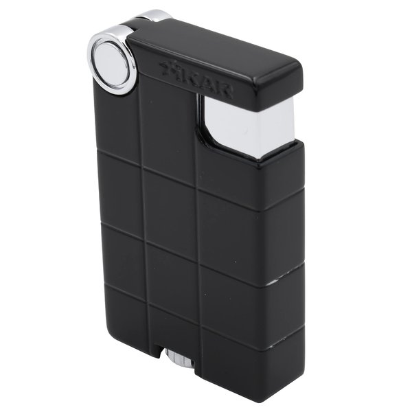 Xikar EX Single Jet Flame Lighter, Windproof, Durable Body, Easy Fuel Adjustment Wheel, Stylish Design, Protective Cap, Black