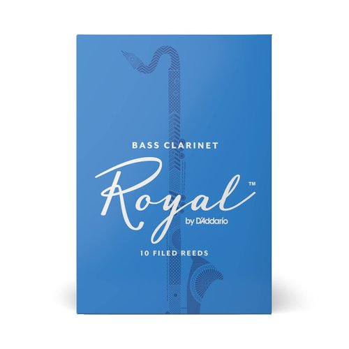 D’Addario Woodwinds Royal Bass Clarinet Reeds, Strength 2.5, 10-pack