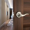 HENYIN Wave Lever Keyed Entry Door Lock/Door Knob Hardware Wave Handle and Closet Lockset (805SN-L)