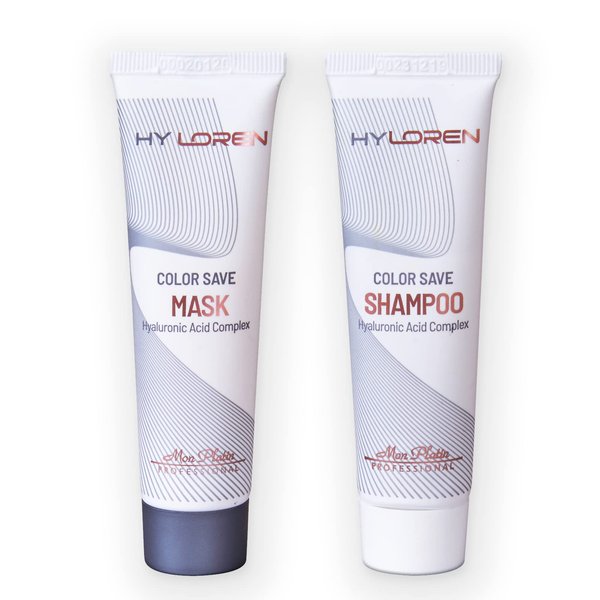 Hy Loren Professional Smoother Hair Mask and Shampoo with Hyaluronic Acid - Smooth Conditioner for Dry Hair Treatments, for Dry Damaged Hair, 30ml