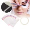 10pcs False Eyelash Fans Paper Card Eyelash Extension Storage Card with Double Sided Adhesive Tape Quick Flower Storage Grafting Kit for Display Rack for Women Girl