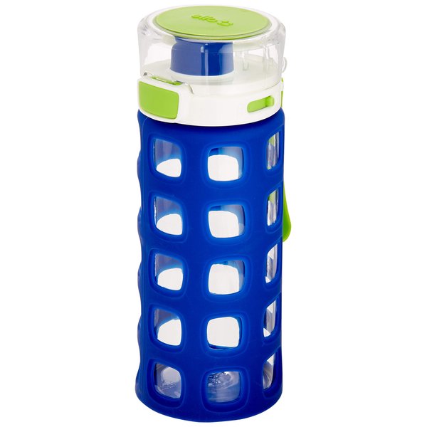 Ello Dash Tritan Plastic Kids Water Bottle, 16 oz., Touchdown Blue