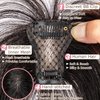 Clip in Bangs 100% Human Hair Extensions 360° Cover Clip on Bangs Real Human Hair for Women Fake Bangs for Daily Wear (Natural Black)