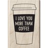 Hampton Art Coffee Mug Sentiment Hot Fudge Mounted Stamp 2"X3"