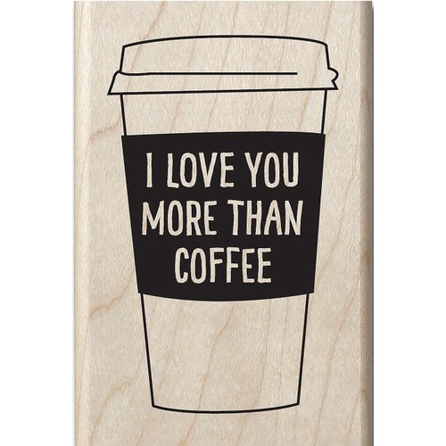 Hampton Art Coffee Mug Sentiment Hot Fudge Mounted Stamp 2"X3"