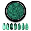 Green Chrome Nail Powder Mirror Effect Metallic Dust Holographic Glitter Glazed Manicure Decoration Reflective Pigment for DIY Gel Polish Nail Art, Resin Craft, Gifts