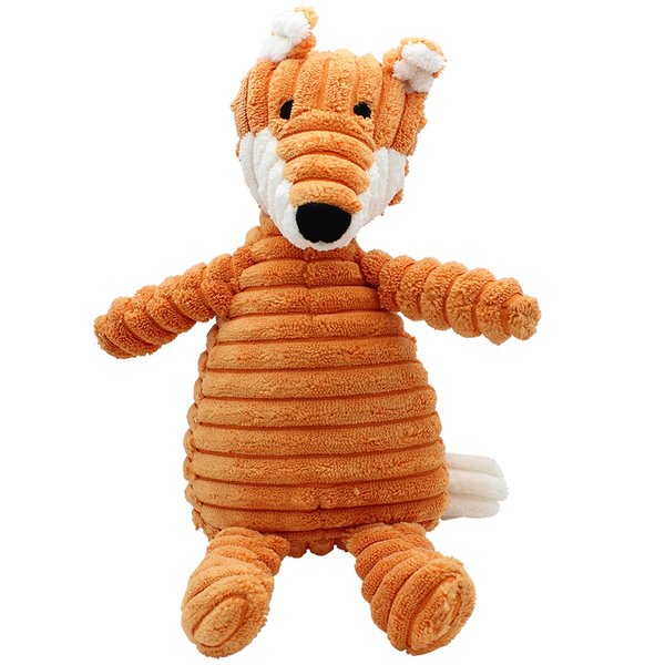 Ranvi Durable Interactive Plush Dog Chew Toys Cute Stuffed Dog Toy with Crinkle Paper, Chew Toys Make Funny Sounds, Suitable for Puppies and Medium-Sized Dogs(Fox)