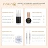 Professional 3D Faux Lash Extensions Kit - PINKZIO Eyelash Extension Supplies with Semi-Permanent Lash Extension Glue, Lash Remover, Precision Tweezer, Mascara Wand and Classic Lashes,White