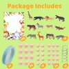 Safari Party Favors - 12 PCS Jungle Wild Animals Birthday Party Supplies - Safari Jungle DIY Keychain Party Favor Crafts for Kids 4-8 - Wild Birthday Decorations Goodie Bags Gifts Prizes Kids Toddler