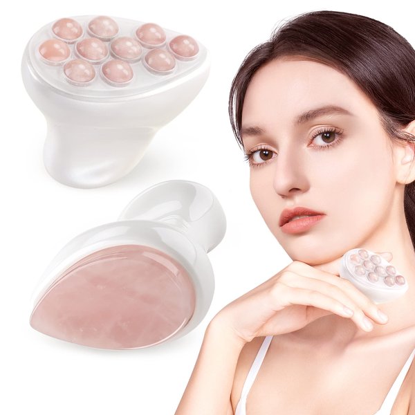BEAUTYFACTOR Ice Jade Roller & Gua Sha Facial Tools Face Roller for Skin Care,Facial Roller Gua Sha Tool for Puffiness and Redness Reducing Skin Care Routine,Mothers Day Gifts