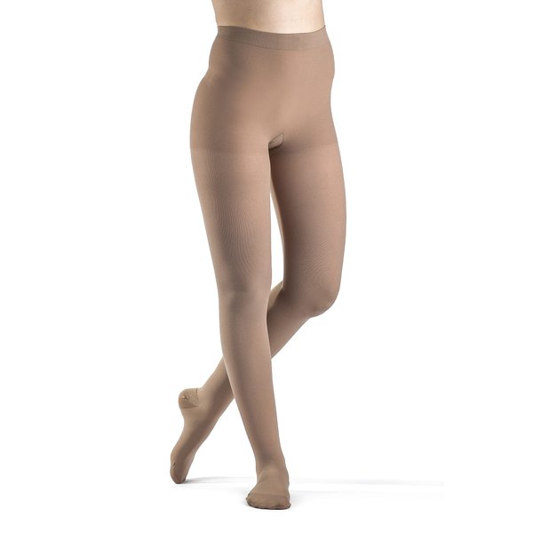 DYNAVEN by Sigvaris Women's Compression Pantyhose 20-30mmHg - Closed Toe for Daily Support - Small Short - Light Beige