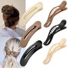 ZANWELL Flat Hair Clips For Women - French Concord Lay Flat Claw Clips for Thin Thick Curly Hair,Strong Hold Duck Billed Clips，Comfortable Curved Design Alligator Hair Clips[6-Pack 4.3 Inch]