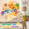 ARCTURINE Baby Soft Alphabet Set, Sensory Toys for Babies Includes 26 Cloth Learning Toys, Washable Soft Crinkle and Foldable Storage Mat, Play Mat for Babies 6-12 Months