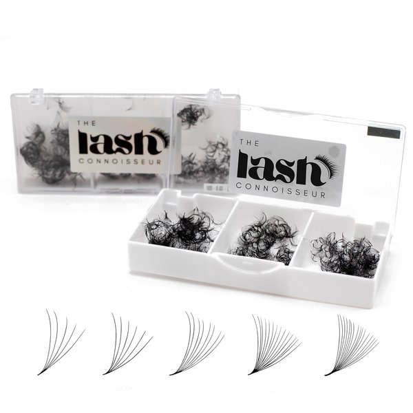 8D - D Curl 750 Fans Mixed Promade Fans Lash Extensions | TLC Lash Supplies 4D to 16D Premade Fans 7 mm to 16 mm Mixed Length Thin Base Premade Fans Eyelash Extensions (8D - D Curl, 8-9-10 mm)